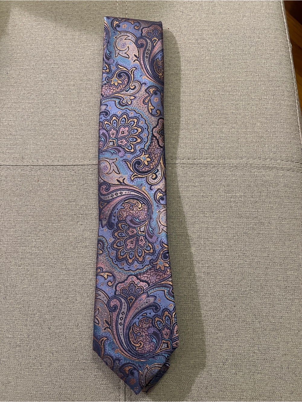 Ted Baker London Paisley Tie in Blue and Purple Tones